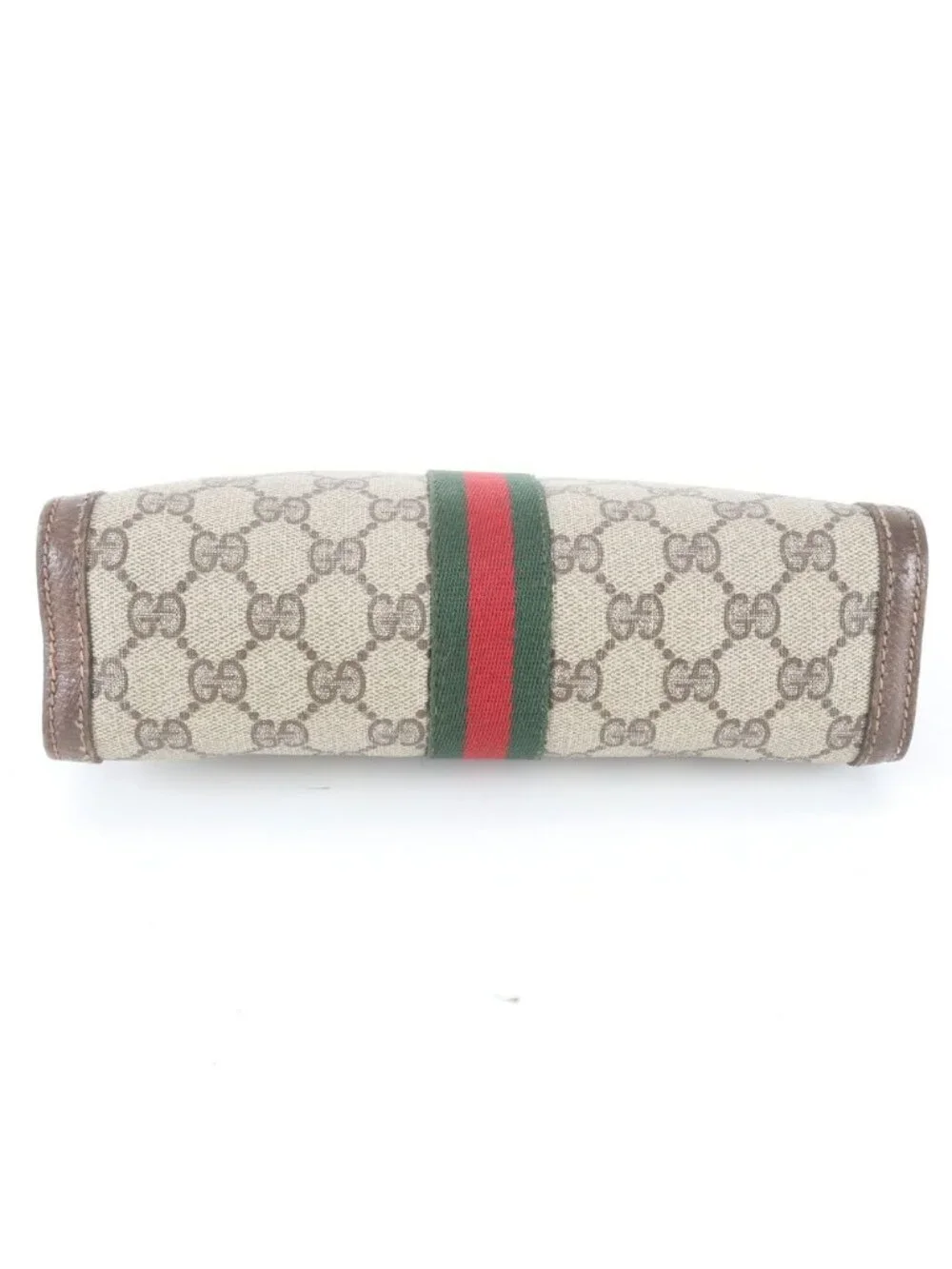 Gucci GG Supreme Sherry Line Leather Clutch Pouch Business